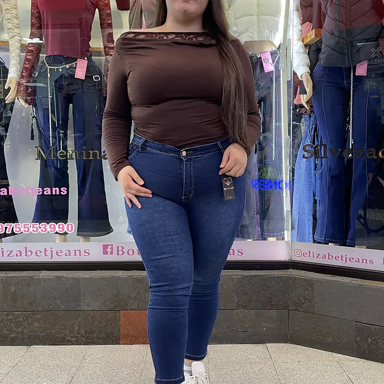 SKINNY JEANS AZUL UN BOTON TIRO ALTO EXTRA LINDAS  2