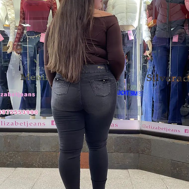 SKINNY JEANS GRIS MARENGO REDUCTOR 3 BOTONES TIRO ALTO EXTRA LINDAS  2