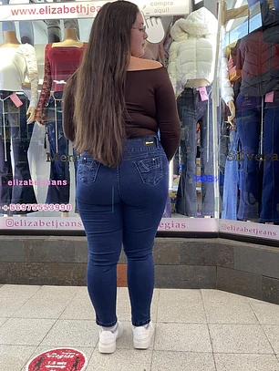 SKINNY JEANS AZUL PRETINA ANCHA 3 BOTONES EXTRA LINDAS 