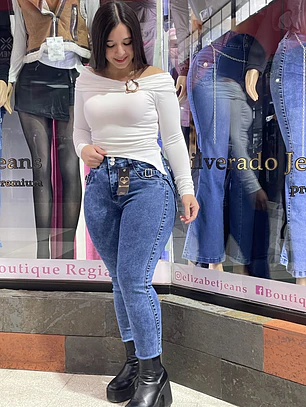 SKINNY JEANS AZUL NEVADO  CARGO BOLSILLOS 