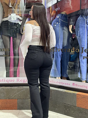 FLARE JEANS SIRENA NEGRO 