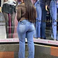 flare jerans celeste tapita reductor pretina ancha  - Miniatura 2