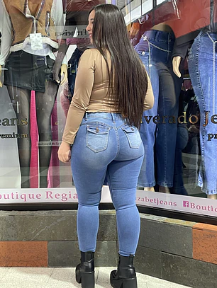 SKINNY JEANS  TAPITAS CELESTE 