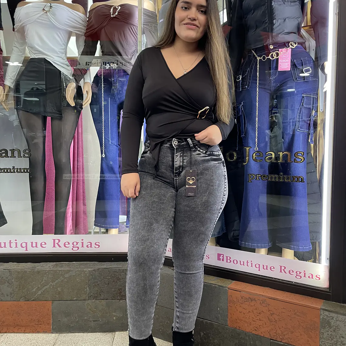 SKINNY JEANS GRIS NEVADO  1