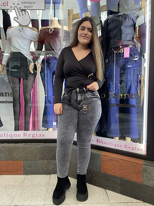 SKINNY JEANS GRIS NEVADO 