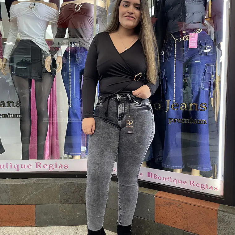 SKINNY JEANS GRIS NEVADO  1