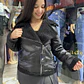 chaqueta aviadora negra chiporrito <a la cadera > - Miniatura 1
