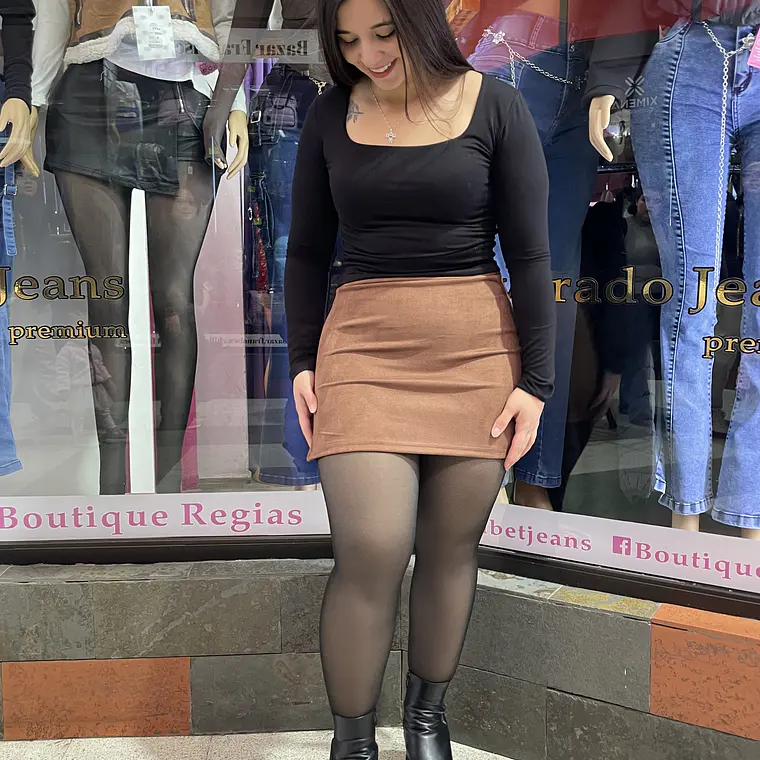 falda tercio pelo cafe y negra  2