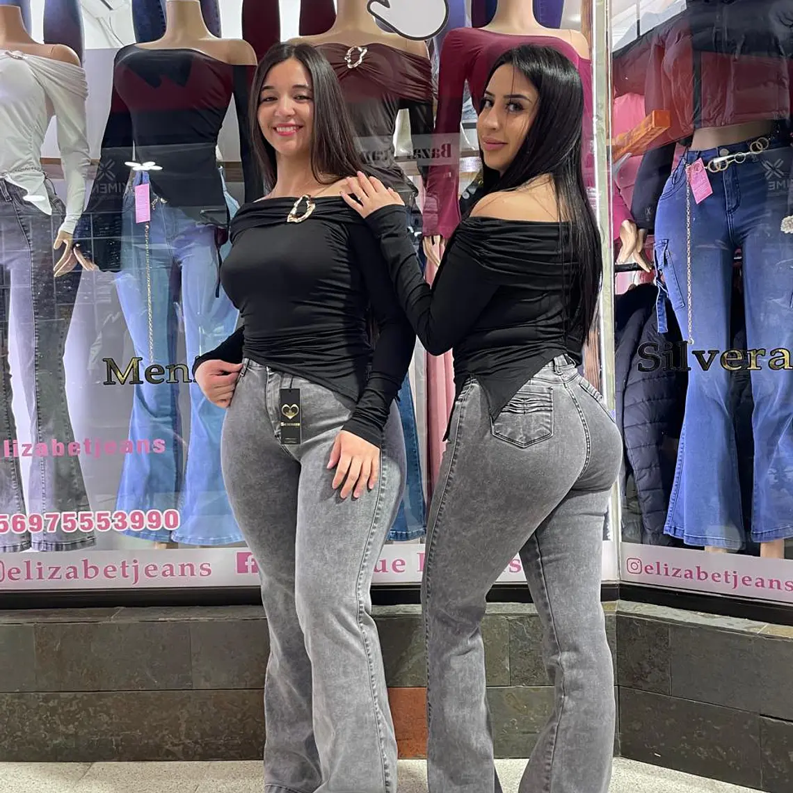 flare jeans patita ancha gris nevado claro  1