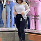 SKINNY BLACK REDUCTOR PRETINA ANCHA 3 BOTONES  - Miniatura 1