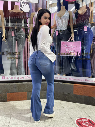 FLARE SIRENA JEANS LINEA CELESTE 