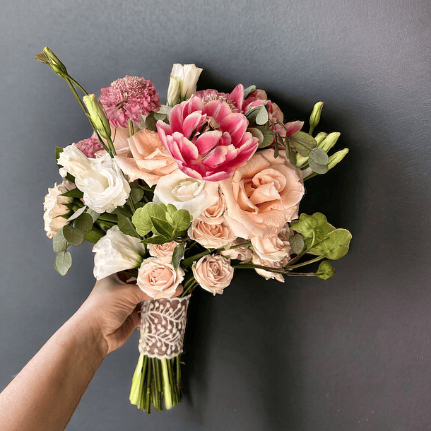 Ramos de Novia Estilo Bouquet de Flores Naturales mixtas de temporada 4