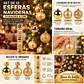 Set 12 Esferas Navideñas Doradas 4 cm – Cromo, Mate y Glitter - Miniatura 2