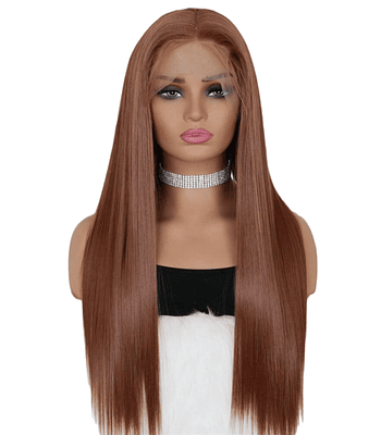 Peluca Larga Marron claro con Lace front