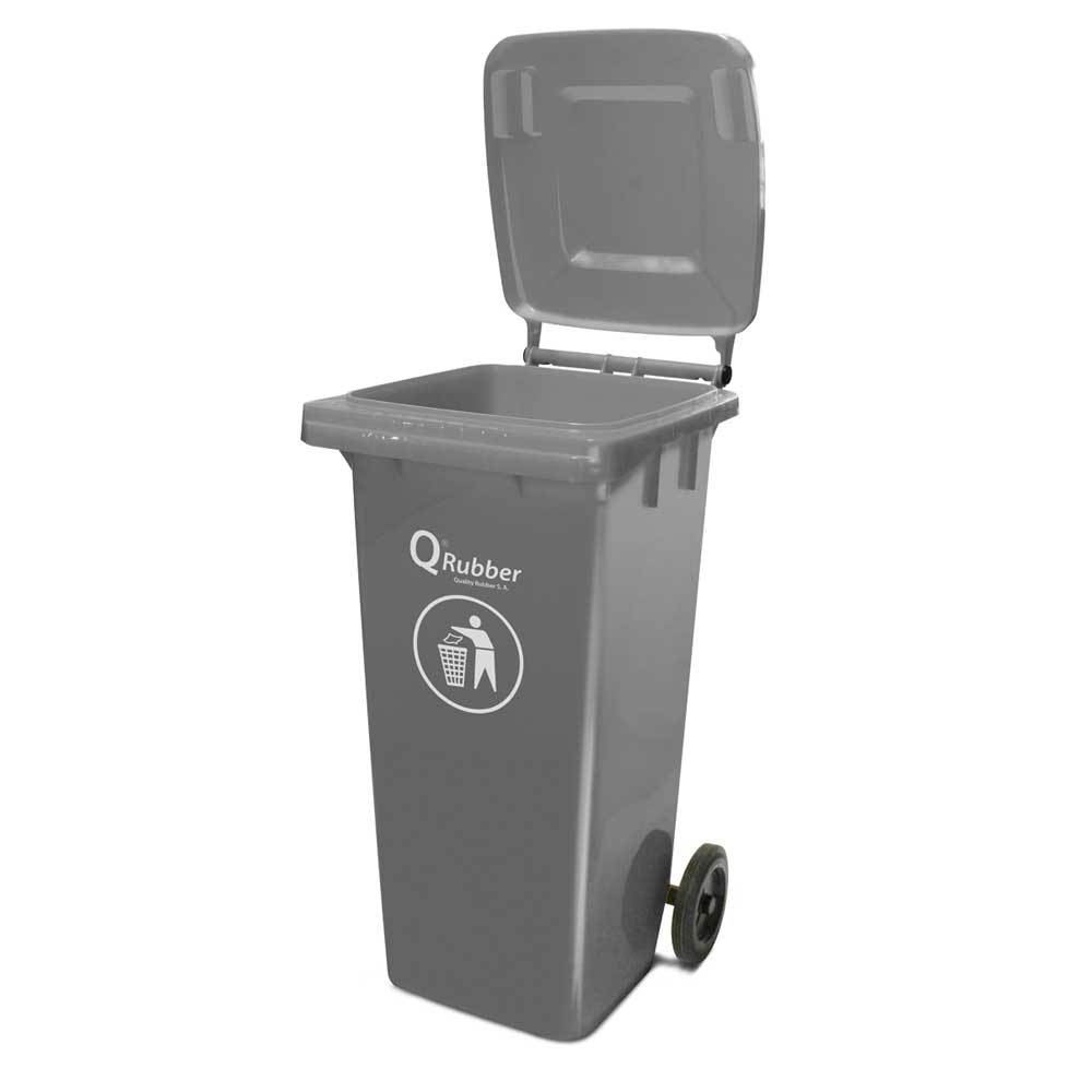 Contenedor 120Lt Gris Qrubber
