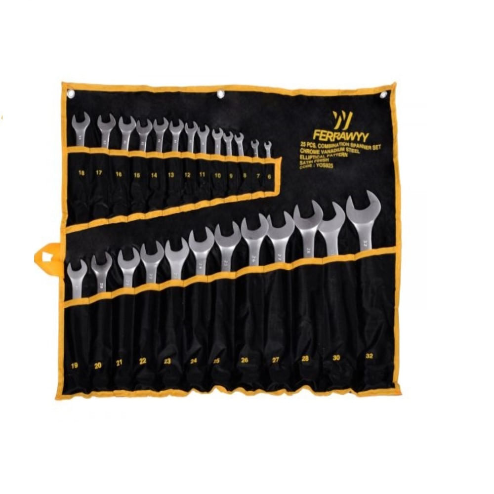 Juego de 25 Pcs Llave Punta y Corona Cr-V Satin Ferrawyy