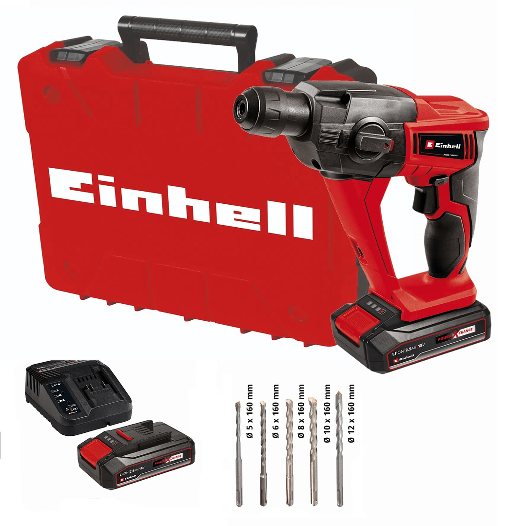 Rotomartillo Inalámbrico 18V 1 Batería 2,5 Ah TE-HD 18 Li (1x2.5 Ah) Einhell 1