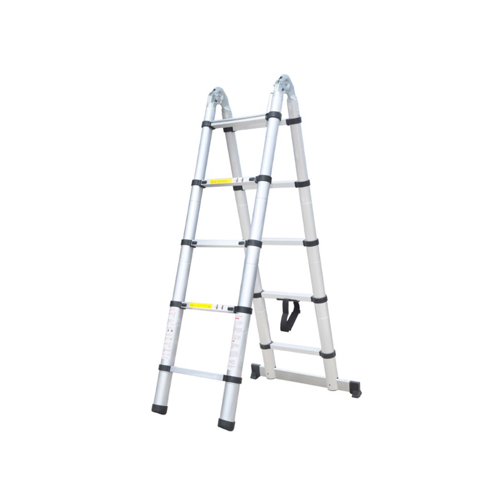 Escalera Aluminio Telecospica Multiuso 3.2Mt Qrubber