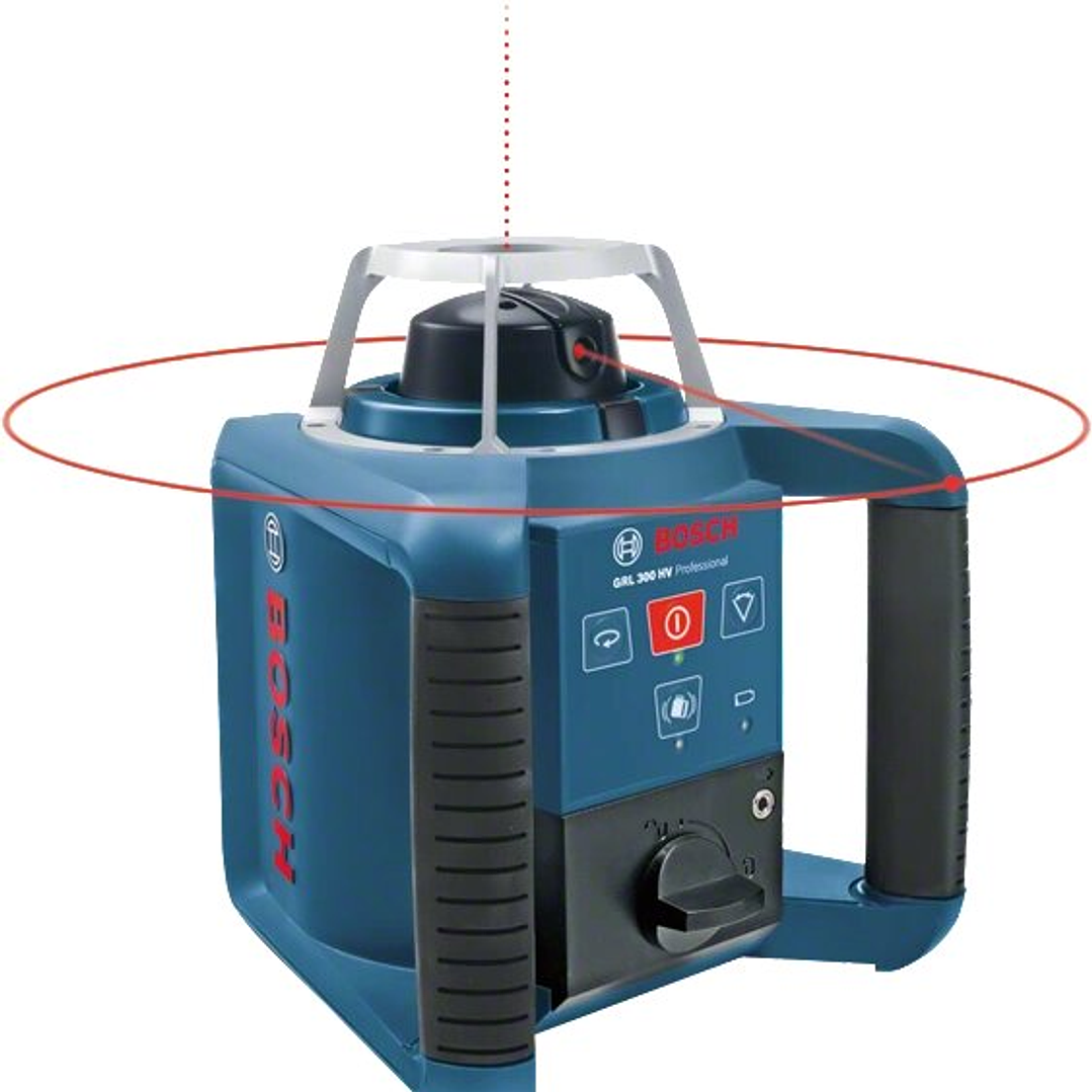 Nivel Laser Rotativo + Recep+soporte GRL300HV Bosch 1