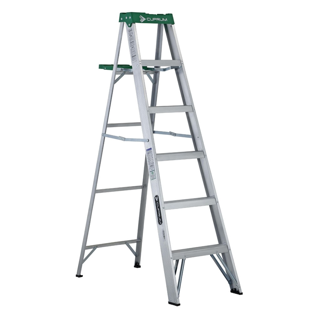 ESCALERA TIJERA FIBRA DE VIDRIO 2.44M / 8P / 175KG CUPRUM