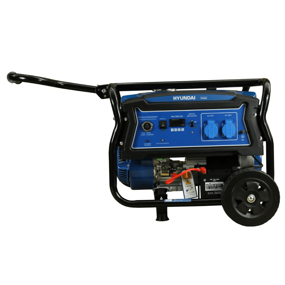 Generador Gasolina 3,2/3,5 Kw/Kva P.eléctrica monofásico Abierto c/ruedas Hyundai