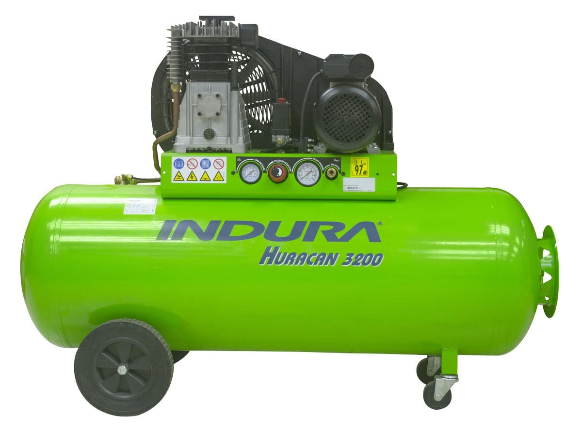 Compresor Aire 3hp 200lt Huracan 3200 Indura
