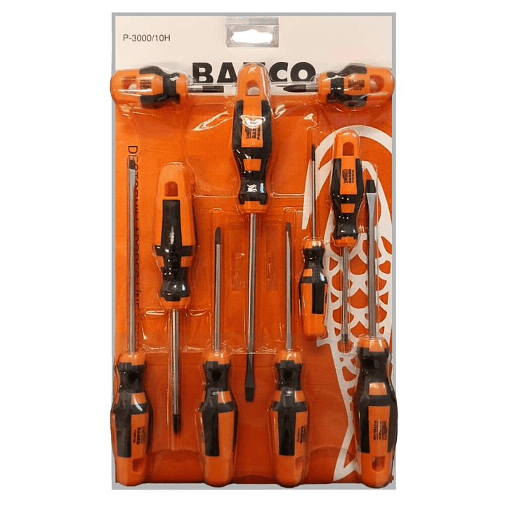 Juego de Destornilladores Bahco P-3000/10H 10 Piezas con Mango Ergonómico 1