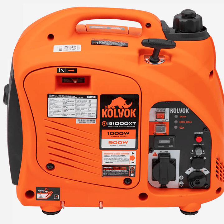 Generador Eléctrico Gasolina Inverter 1 kVA KOLVOK IG1000XT 220V Silencioso 2