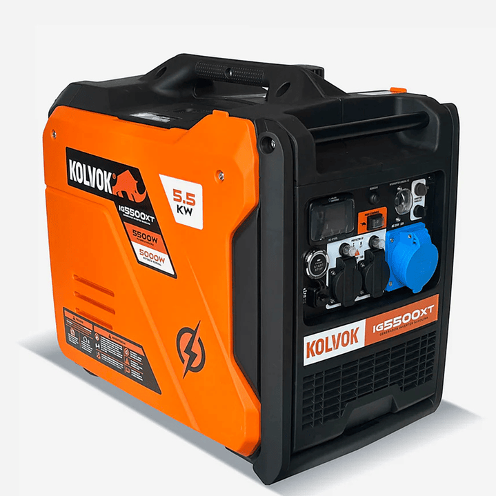 Generador Eléctrico Gasolina Inverter 5.5 kVA KOLVOK iG5500XT 220V Silencioso 1