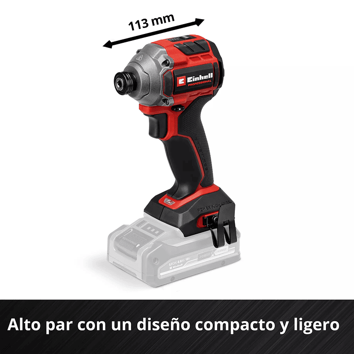 Atornillador de Impacto Inalámbrico 18V + Batería 4.0Ah y Cargador – Einhell TP-CI 18/250 Li BL Power X-Change 4