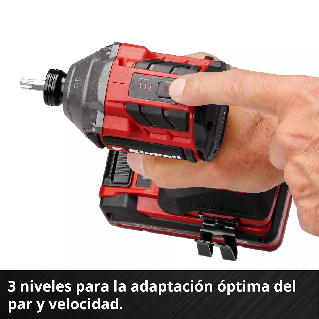 Atornillador de Impacto Inalámbrico 18V + Batería 4.0Ah y Cargador – Einhell TP-CI 18/250 Li BL Power X-Change 6