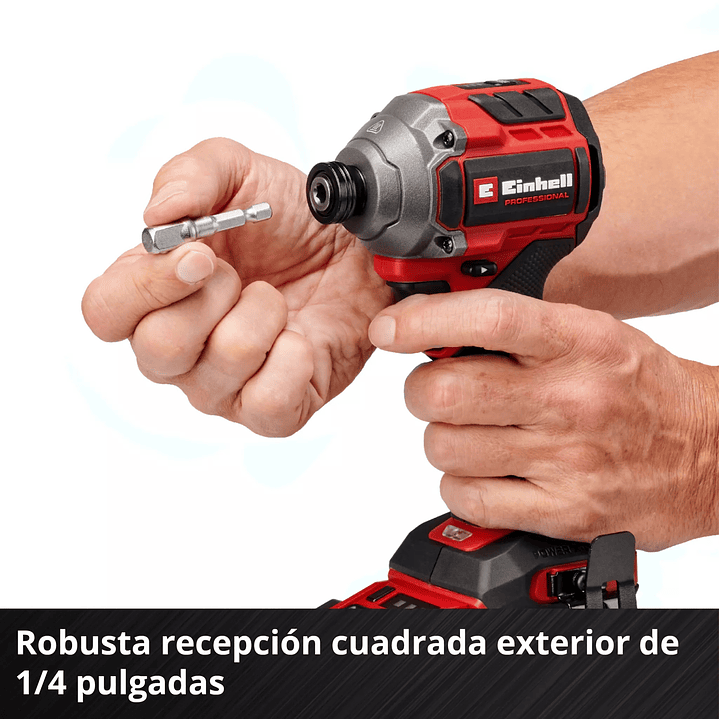 Atornillador de Impacto Inalámbrico 18V + Batería 4.0Ah y Cargador – Einhell TP-CI 18/250 Li BL Power X-Change 8