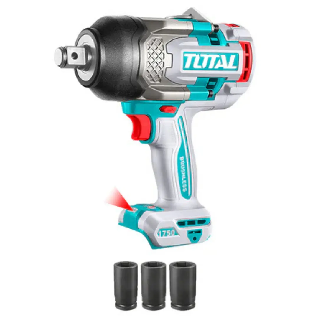 TOTAL KIT LLAVE IMPACTO + ESMERIL + LAMPARA 20V # TOSLI250593 2