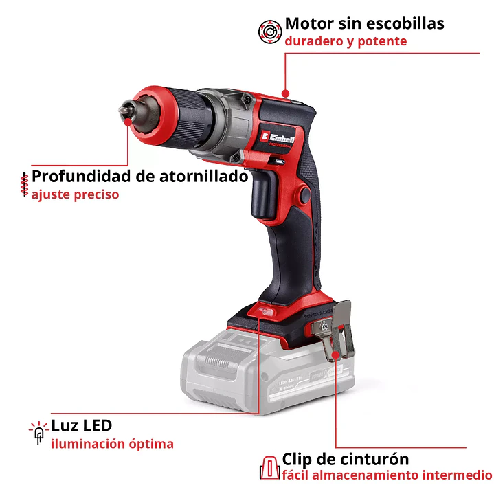 Destornillador inalámbrico panelero TP-DY 18 Li BL Einhell + Starter Kit 18V 4,0Ah 2