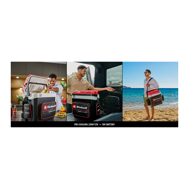 Cooler Inalámbrico 18V 27 L Einhell + Starter Kit 4.0Ah – Refrigeración portátil para uso industrial o residencial 4
