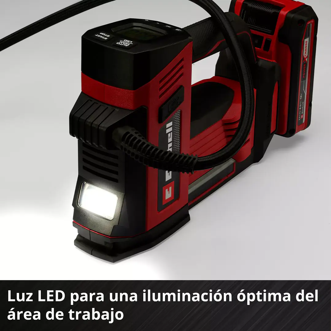 Compresor de aire inalámbrico CE-CC 18/23 D Li-Solo Einhell 18 V – Inflador portátil para neumáticos  4