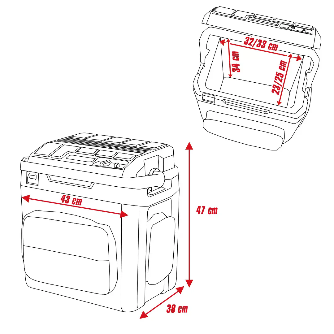 Cooler Inalámbrico 18V 27 L Einhell + Starter Kit 4.0Ah – Refrigeración portátil para uso industrial o residencial 9