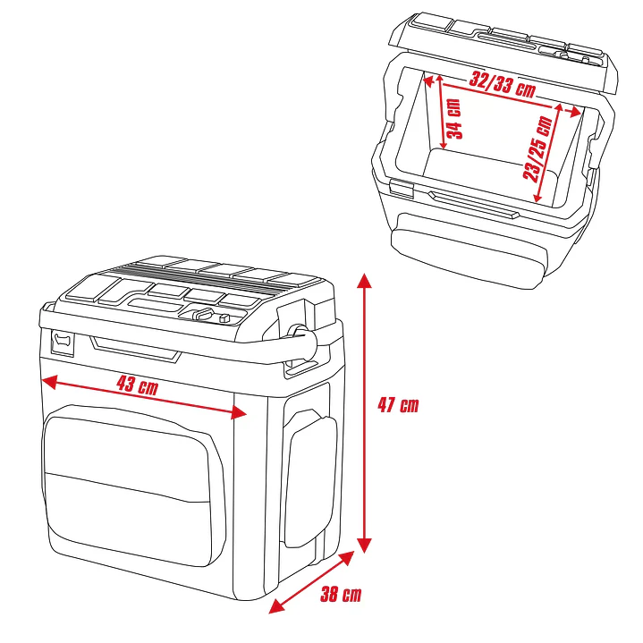Cooler Inalámbrico 18V 27 L Einhell + Starter Kit 4.0Ah – Refrigeración portátil para uso industrial o residencial 9