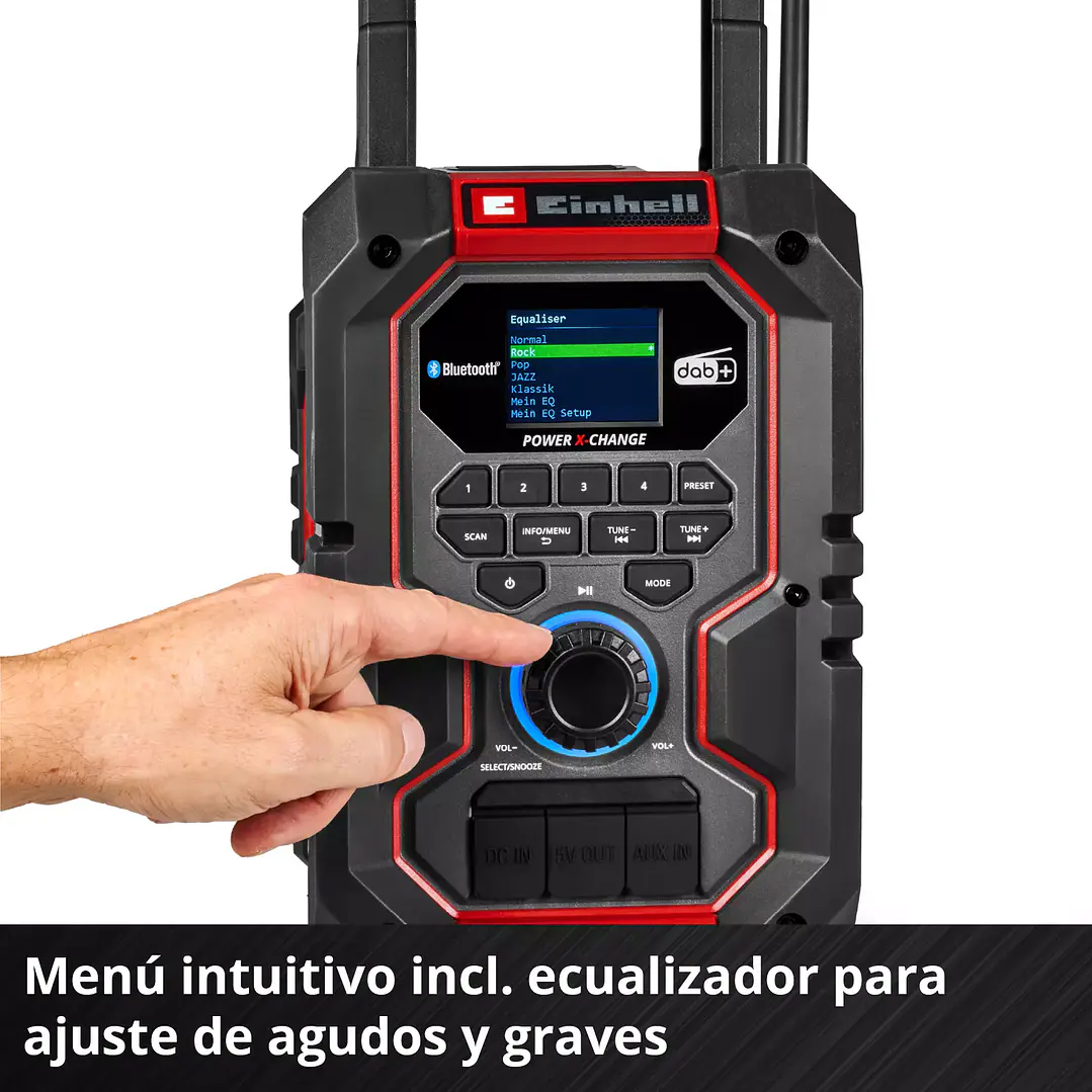 Radio Inalámbrica Einhell TE-CR 18 Li DAB+/FM/BT + Starter Kit 18V 2,5Ah 6