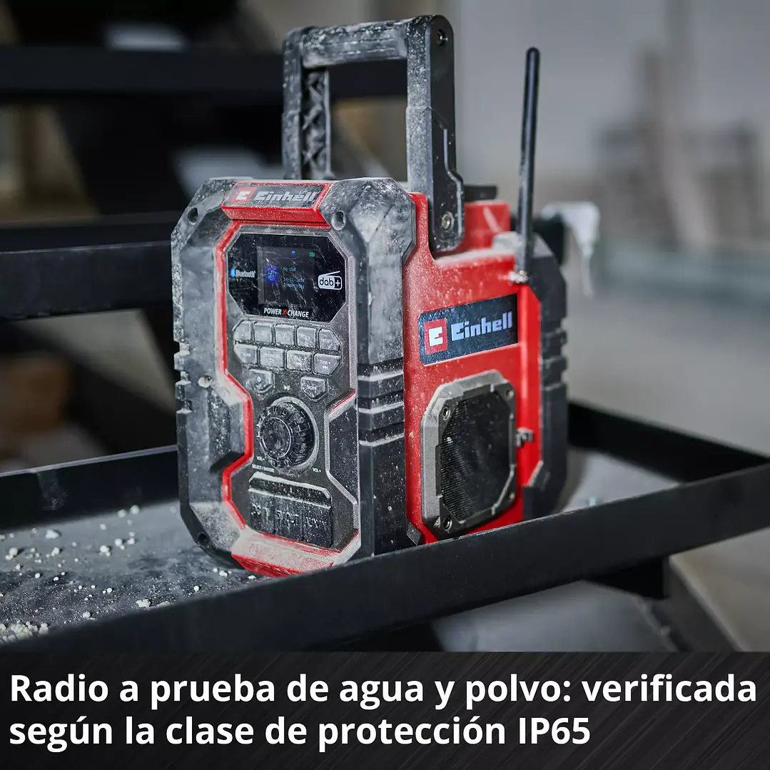 Radio Inalámbrica Einhell TE-CR 18 Li DAB+/FM/BT + Starter Kit 18V 2,5Ah 9