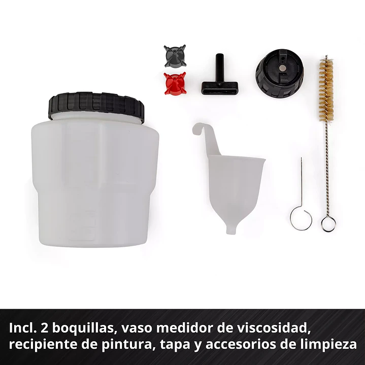 Pistola para pintar inalámbrica TC-SY 18/60 Li Einhell + Starter Kit 18V 2,5Ah 3