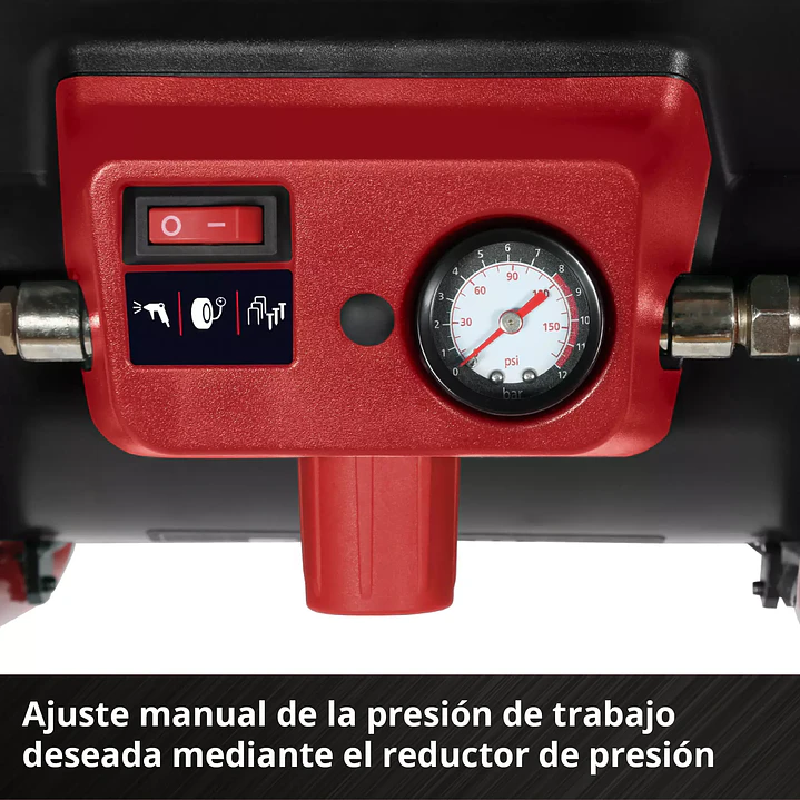 Compresor de Aire Inalámbrico TE-AC 36/150 Li OF Einhell 36V + 2 Baterías 18V 2,5Ah 7