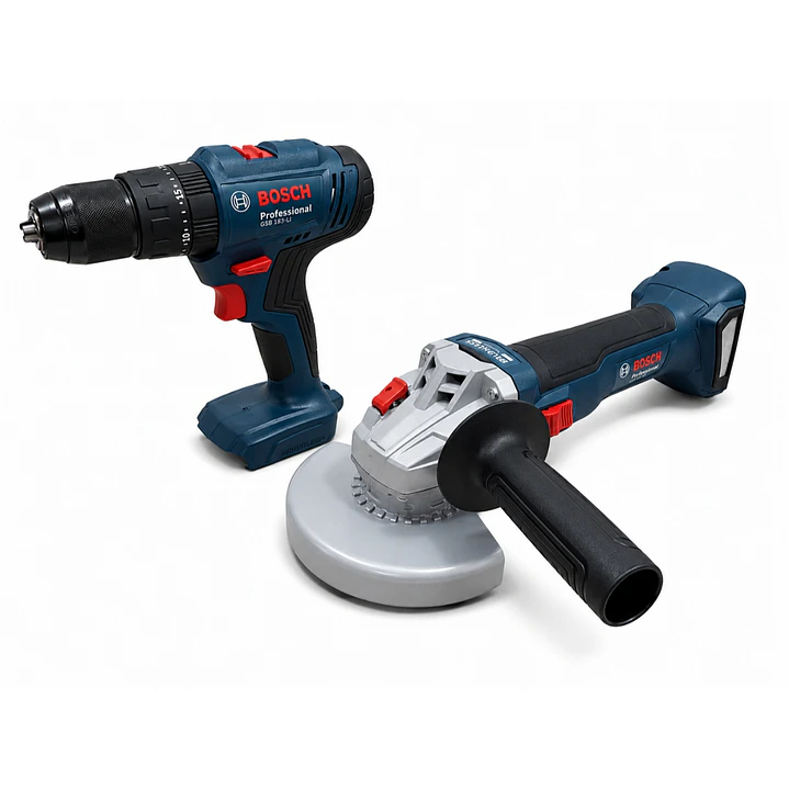 Kit Taladro Percutor + Esmeril Angular + Starter Kit 4.0AH 18v Bosch 2