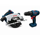 Kit Taladro Percutor + Sierra Circular + Starter Kit 4.0AH 18v Bosch - Miniatura 2