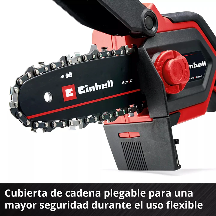 Motosierra de Poda Inalámbrica Einhell GE-PS 18/15 Li Kit con Bolso – 18 V + Batería 2,5 Ah 4