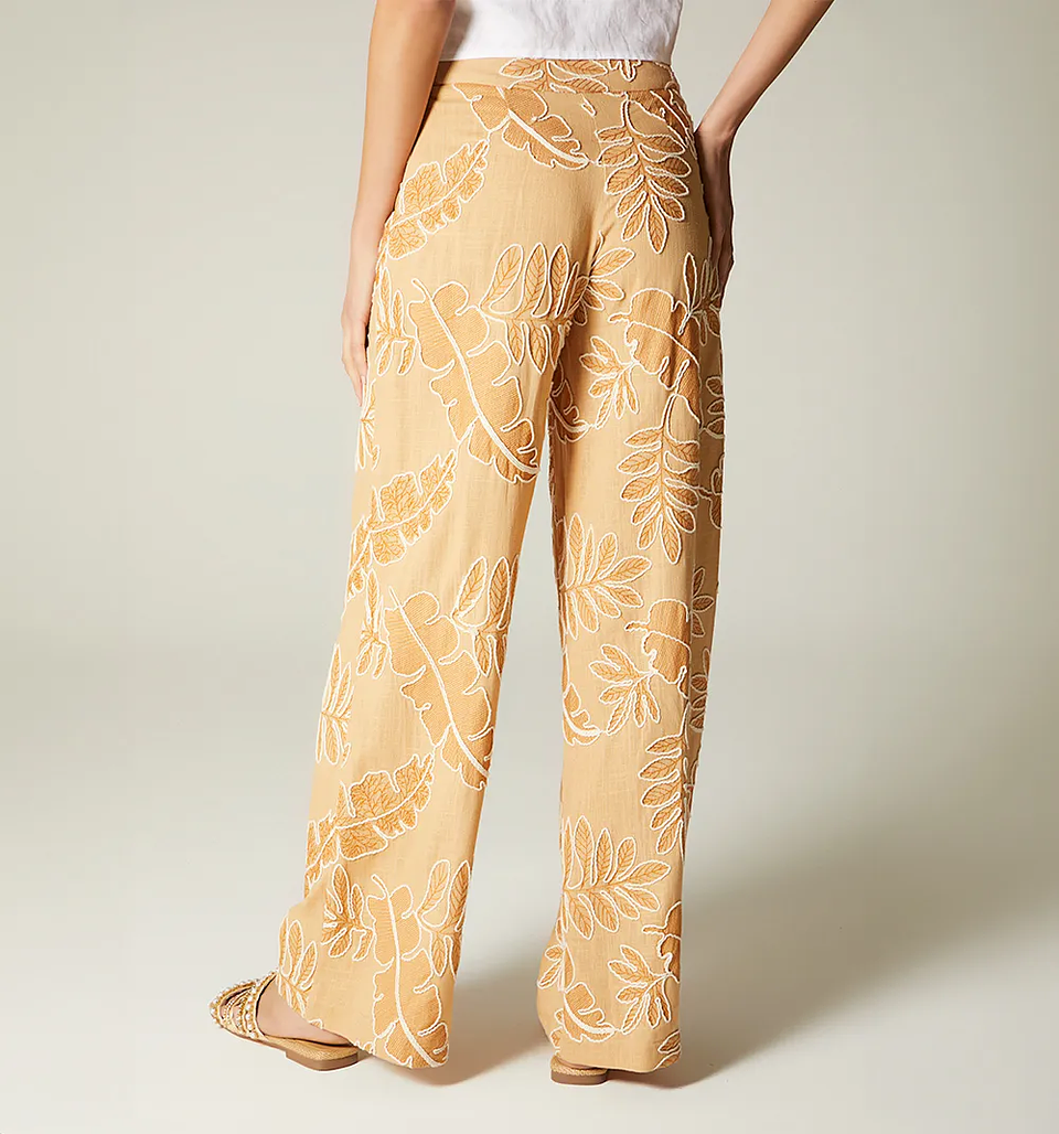 Pantalón Palazzo Tiro Alto Mujer con Cinturón de Tela – Elegante, Fluido y Versátil 3