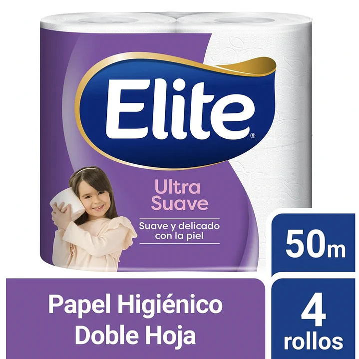 Elite Papel Higiénico Doble Hoja Ultra 4 Rollos 50 Metros 1