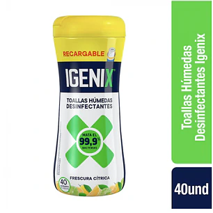 Paño Toalla Desinfectante Wipes Aroma Frescura Cítrica 40 UND