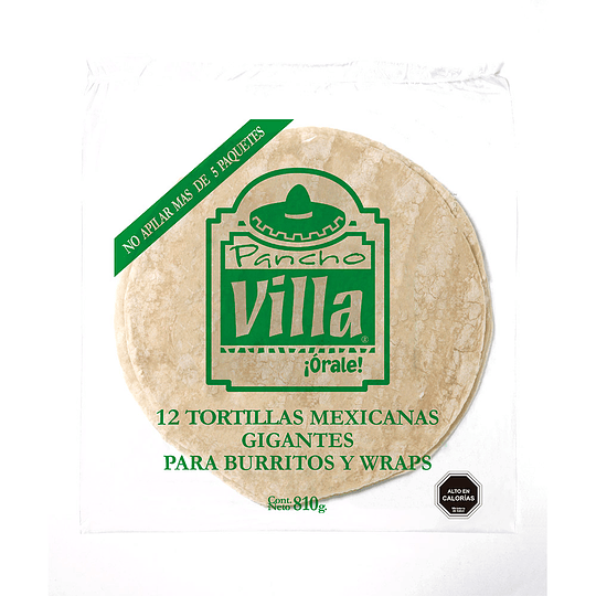 Tortillas Mexicanas Gigantes Pancho Villa 810 g