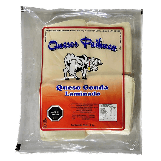 Queso Gauda Paihuen Laminado 3kg